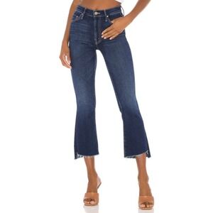 Mother The Insider Crop Step Fray Flare Jeans in Home Movies Size 26